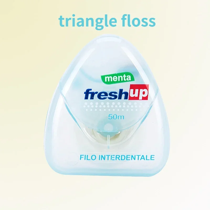 Micro Wax Peppermint Flavor Dental Flosser, Escova Interdental, Dentes Stick, Palitos, Floss Pick, Higiene Oral, Fios limpos, 50m