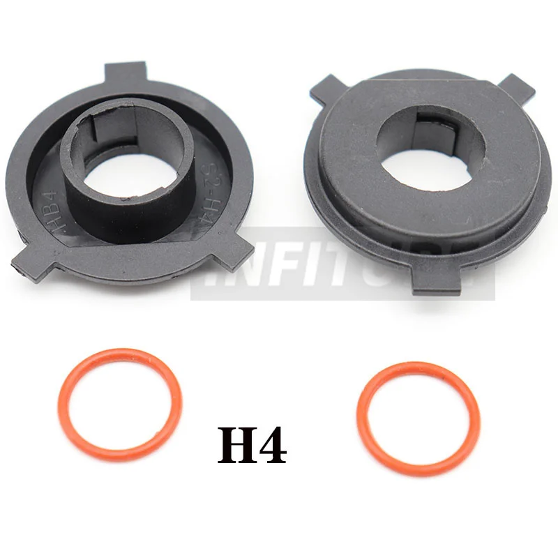 2Pcs H4 Car LED Headlight Bulb Base Adapter Socket Holder Head Lamp Retainers