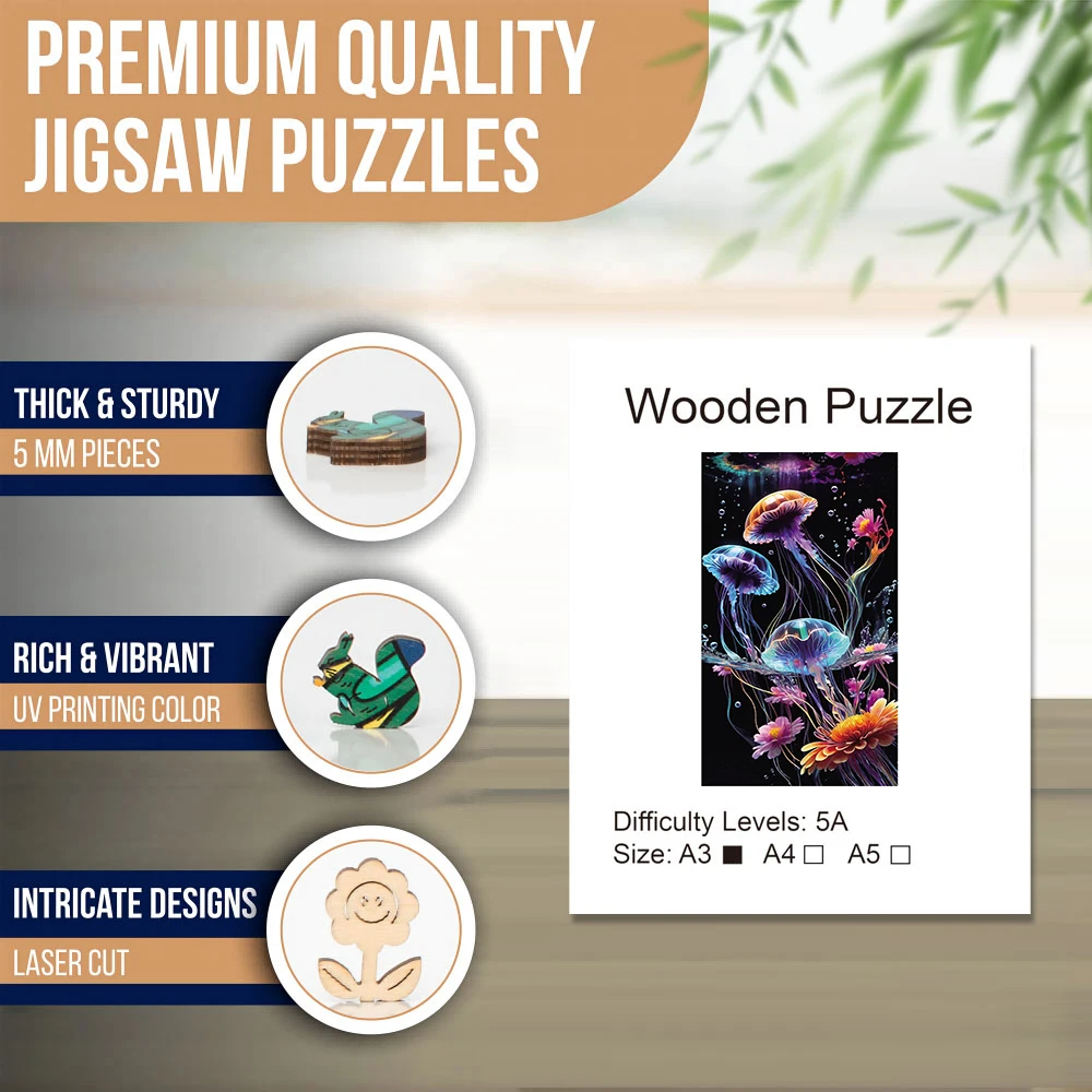 لغز خشبي من قطع فريدة من نوعها ، هدية عيد ميلاد وعطلة مثالية ، ألعاب الحفلات ، اللوحة الزخرفية ، لعبة ترفيهية #5