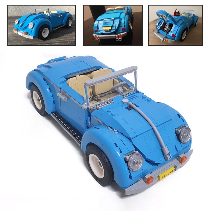 NEW Creative Expert MOC Cabriolet Cars Speedster Building Blocks 10252 MOD Beetle Convertible Assemble Bricks Vehicle Model Toys