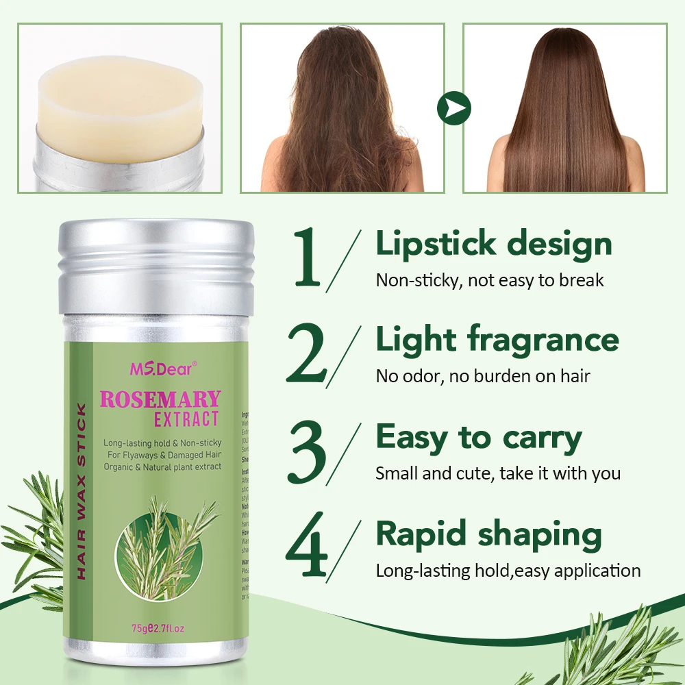 Hair Wax Stick For Wig Professional Hair Wax Stick Gel Cream Non-Greasy Style Hair Wax Stick For Men Women Broken Hair Artifact