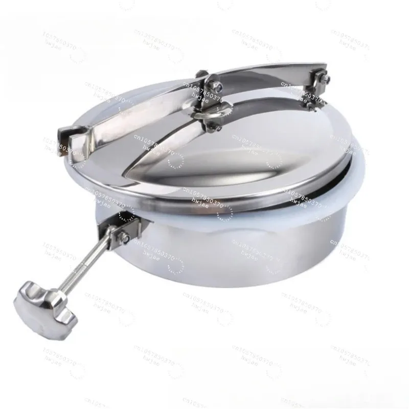 304 Stainless Steel Atmospheric Pressure Manhole Cover Sanitary Quick Opening Handwheel Oval Hand Hole
