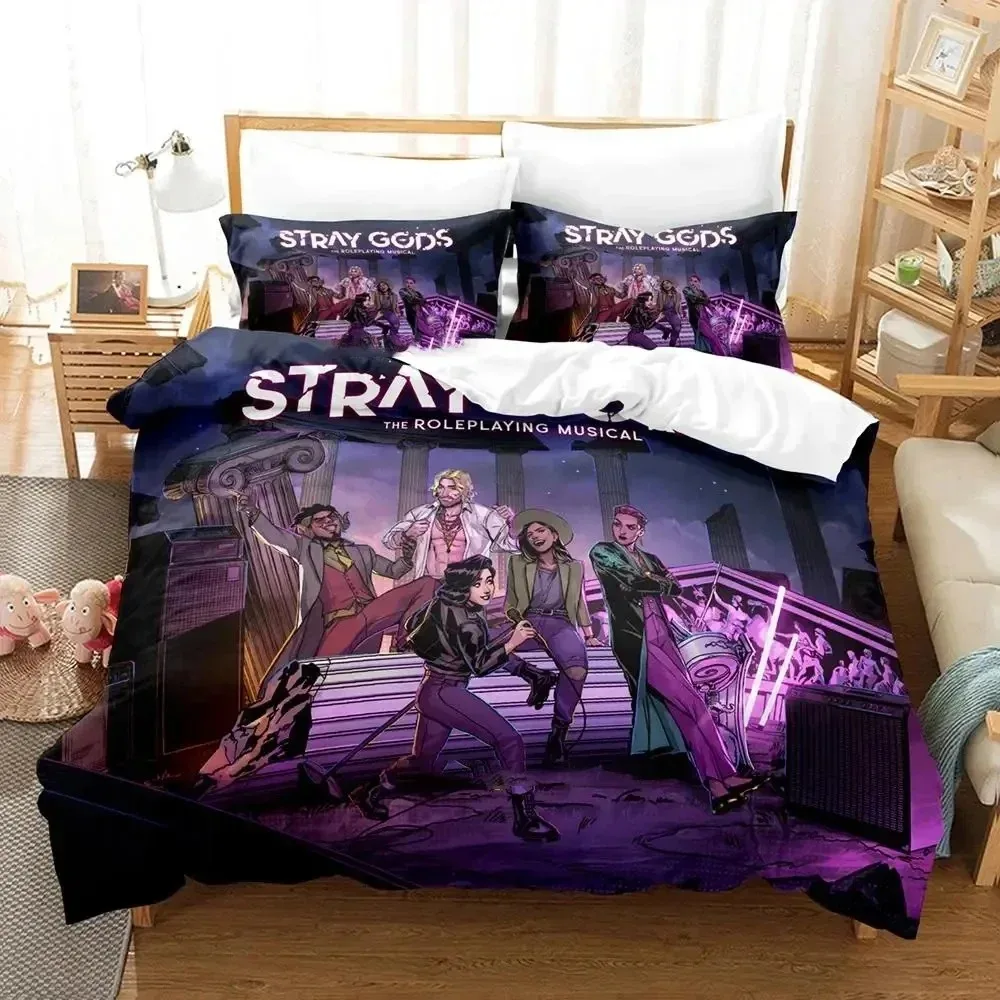 Anime Game Stray Gods Bedding Set Duvet Cover Bed Set Quilt Cover Pillowcase Comforter king Queen Size Boys Adult Bedding Set