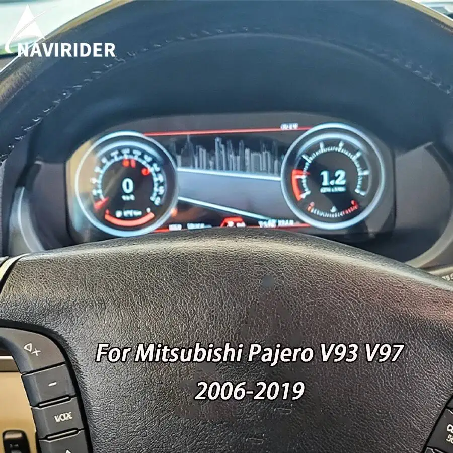 Virtual Cockpit LCD Dashboard For Mitsubishi Pajero V93 V97 2006-2019 Linux Digital Speedometer Instrument Cluster Car Refit Kit