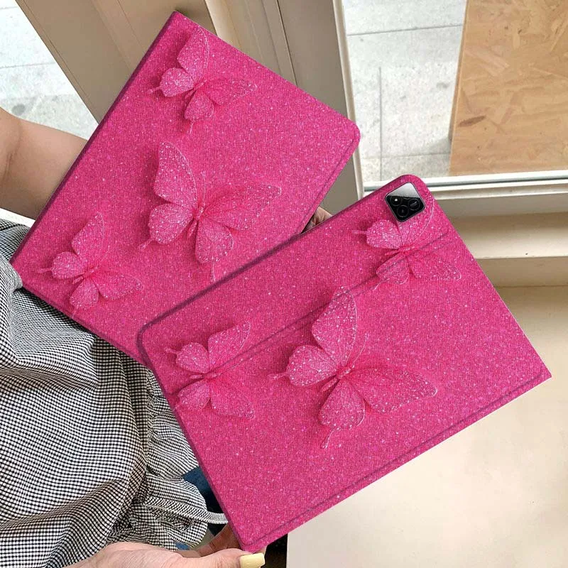 

Pink Heart Butterfly Decoration Gift Tablet Case For Xiaomi Redmi Mini Pad SE K 2 4 5 6 7 8 2023 2025 11 8.8 11.2 10.1 Pro