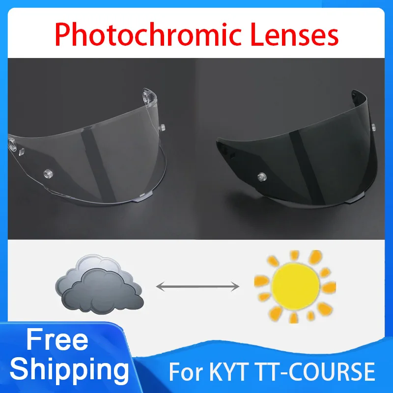 

Photochromic Lenses Helmet Shield Lens for KYT TT-COURSE