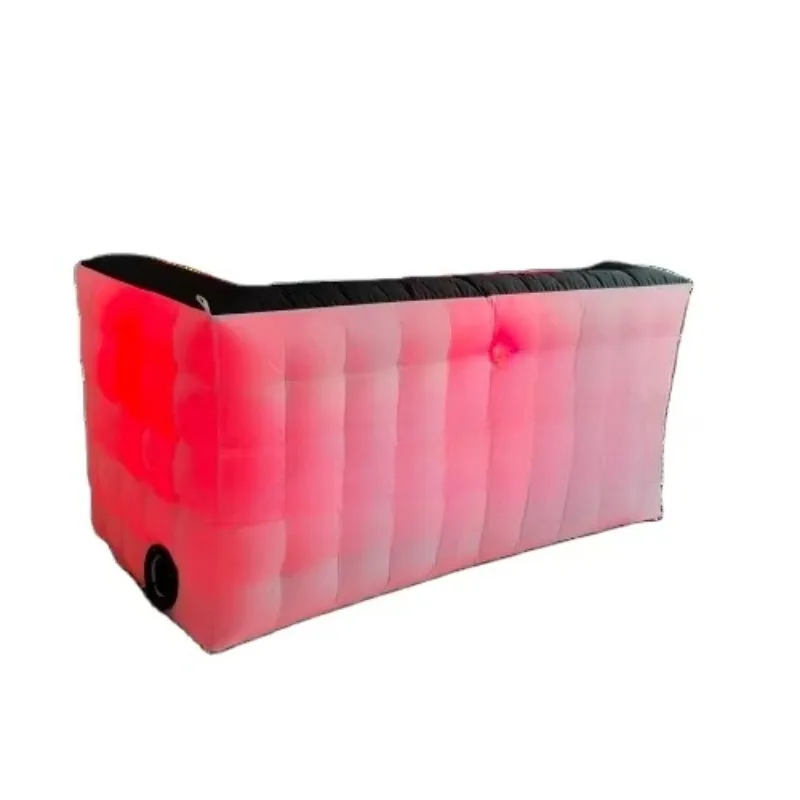 Custom Inflatable Mini DJ Booth Bar With Colorful LED Lights for Small Parties and Nightclubs