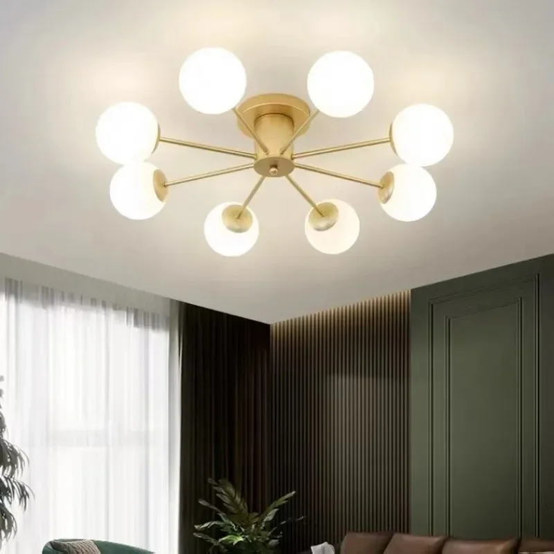 for Nordic Simple Modern Creative Wrought Iron Magic Bean Molecular Ceiling Lamp for Living Room Dining Room Bedroom Study