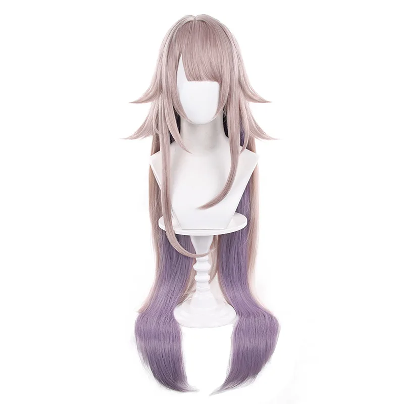 La parrucca cosplay Herta 110 cm capelli lunghi parrucca sintetica resistente al calore Honkai Star Rail + berretto per parrucca parrucca cosplay di Halloween per feste