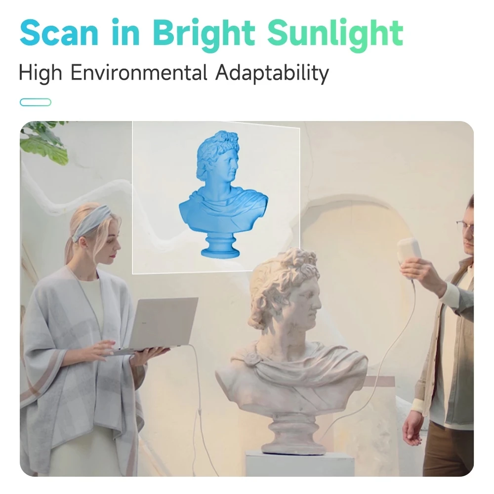 Creality 3D Scanner CR-Scan Lizard up to 0.05mm Accuracy Scan Without Sticking Point Scan in Sunlight for All 3D Printers