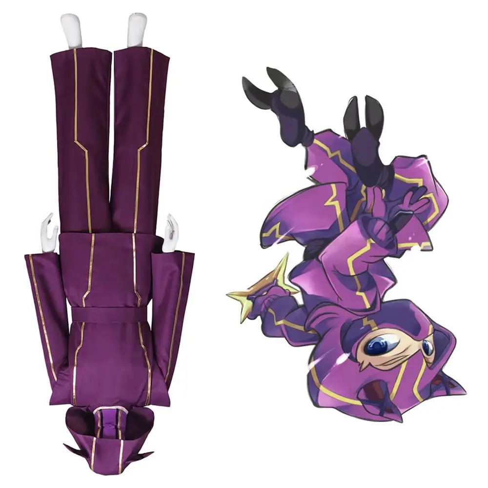 

Game LOL Kennen Cosplay Costume Men Purple Uniform Suit Full Set Halloween Carnival Party Outfits