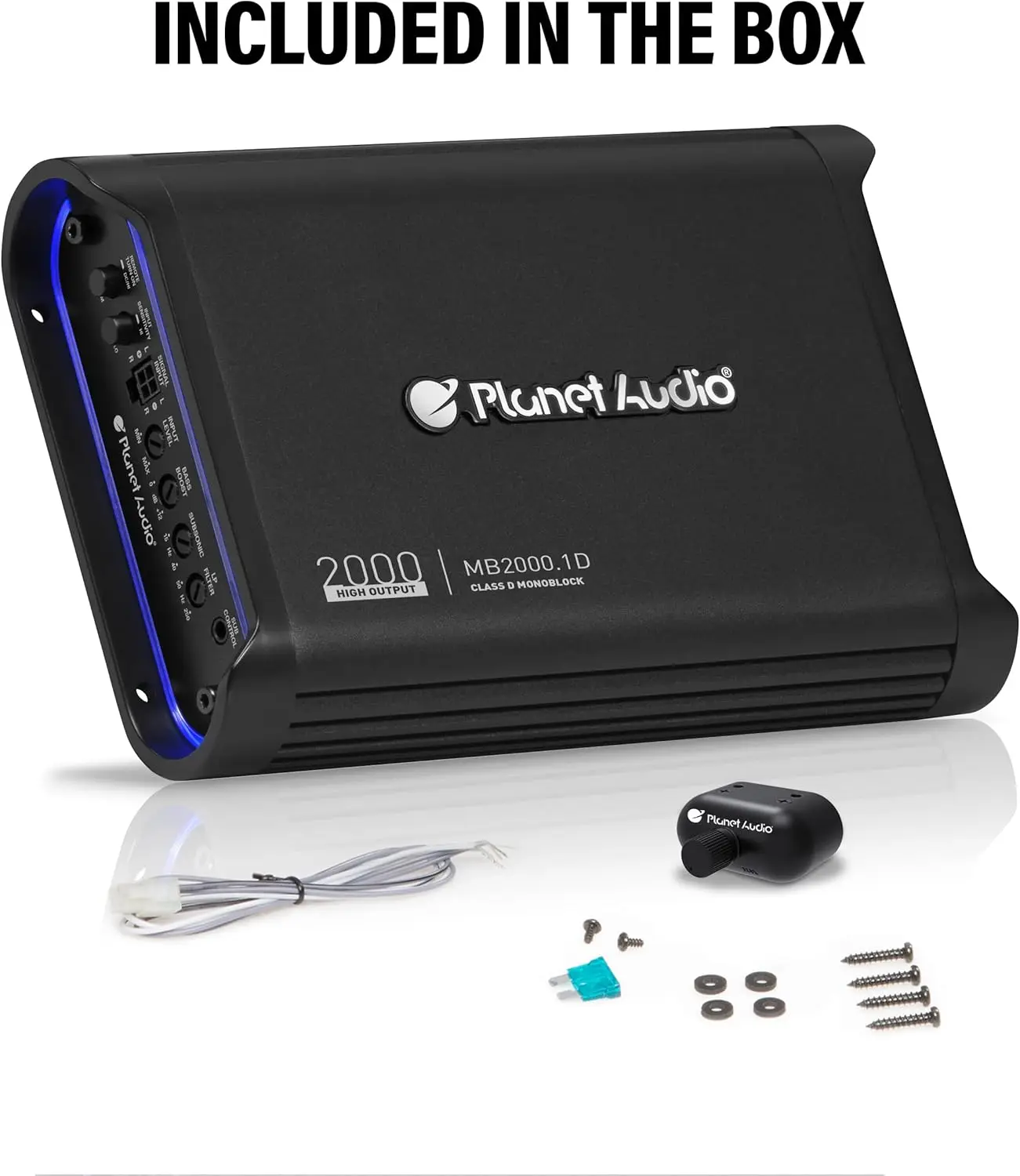 MB2000.1D مضخم صوت أحادي الكتلة من الفئة D، 2000 وات، 1 أوم ثابت، موسفيت، لمكبرات الصوت ومكبرات الصوت