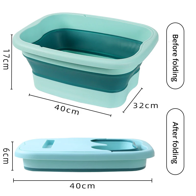 1pc Foot Soaking Bucket Health Massage Foot Soaking Basin Insulation Belt Mobile Phone Stand Foot Soaking Bucket with Cover