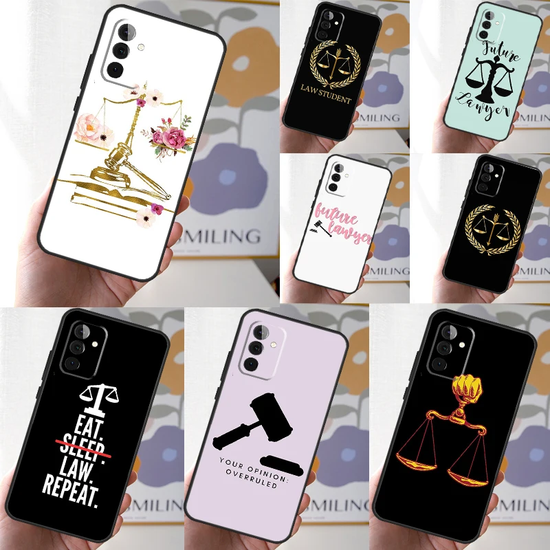 Lawyer Judge Pattern Art Phone Case For Samsung Galaxy A52 A32 A12 A14 A34 A54 A51 A71 A53 A33 A13 A15 A25 A35 A55