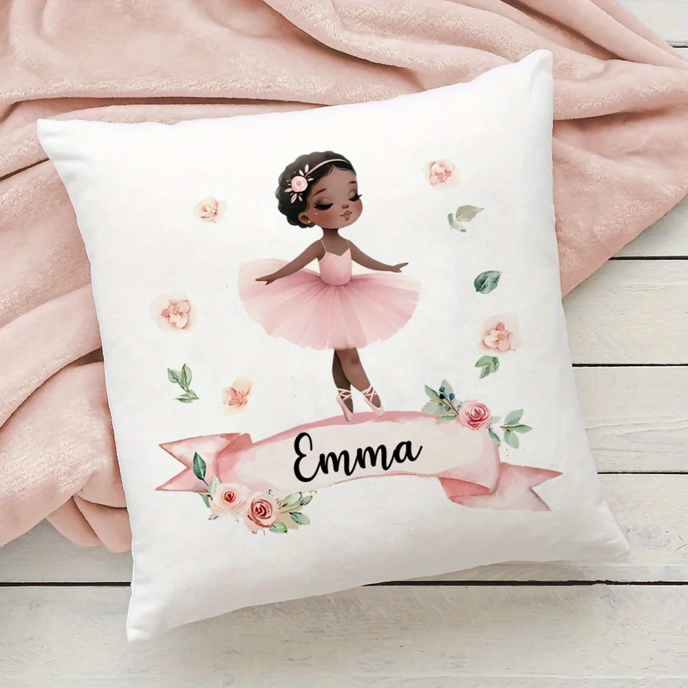 Personalized Ballet Dancer Design Pillowcase Case Home Pillowcase Cushion Cover Personalized Birthday Bedroom Party Decoration