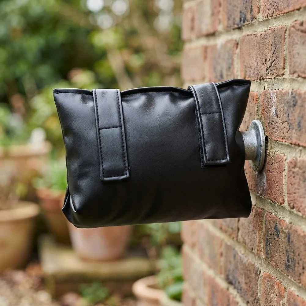 Thermal insulated leather winter tap cover for outdoor garden frost protector fits most faucet sizes with strap closure