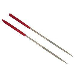 2pcs File Set Plastic Handle Metal Stone Grinding Round Needle File DIY Wood Rasp File Needle Jewelry Polishing