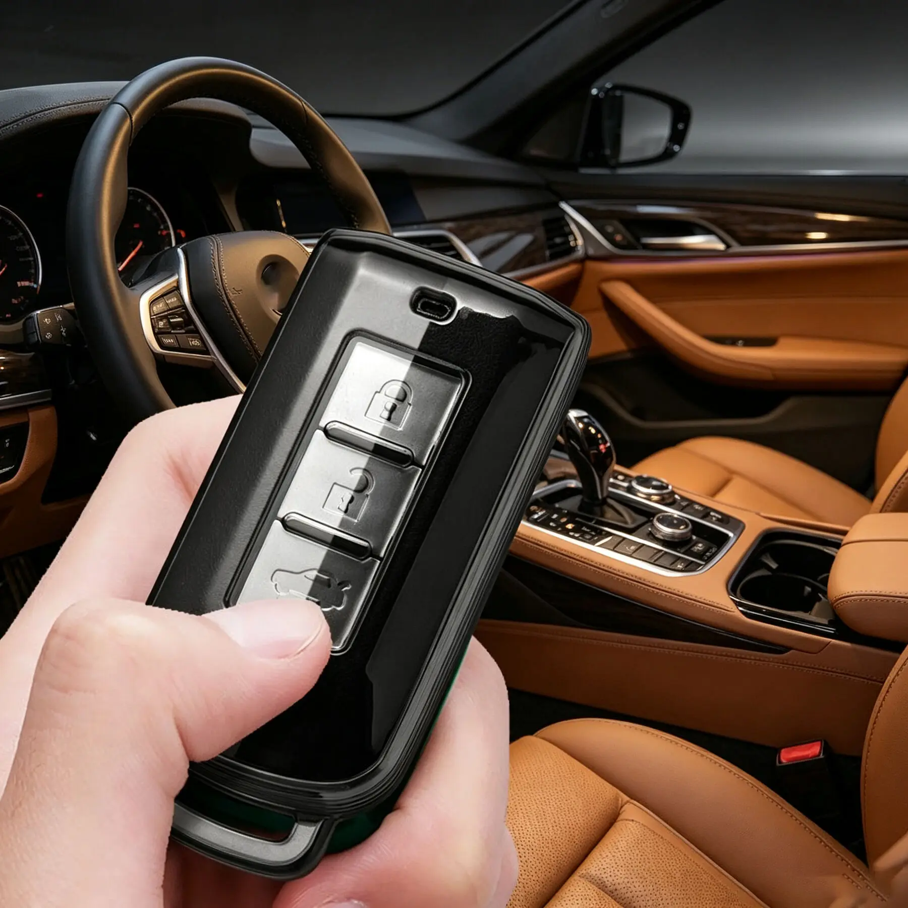 Weiche TPU-Schlüsselhülle für Mitsubishi Xpander Outlander Pajero Eclipse ASX Cross Montero Sport RVR Mirage Autozubehör