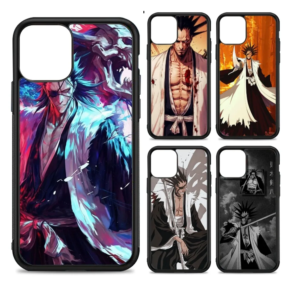 Kenpachi Zaraki Anime B-Bleach Phone Case Silicone PC+TPU For For IPhone 11 12 13 14 15 16 Plus Pro Max Cover