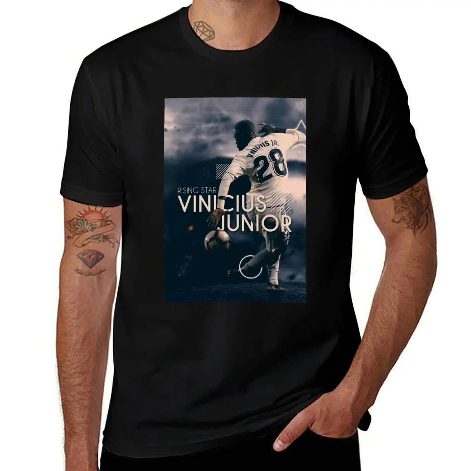 

Vinicius Jr Art Wallpaper T-Shirt cotton tshirt 100% anime t shirts for man T-Shirt