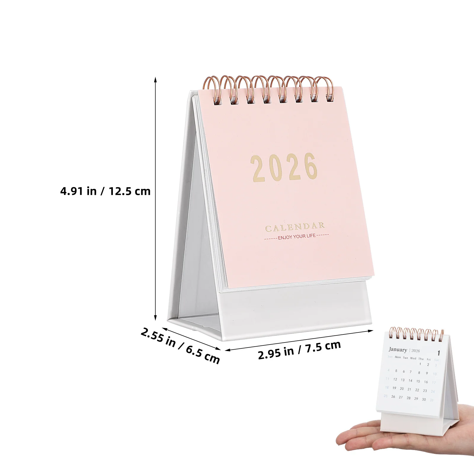 Piccolo calendario da tavolo 2026 in piedi con design a fogli mobili, pianificatore mensile per ufficio, casa, camera da letto, efficiente strumento di gestione del tempo minimalista