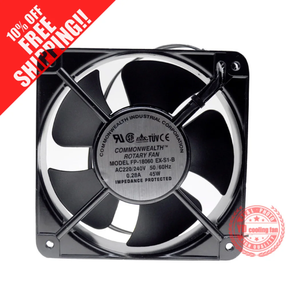 

NEW COMMONWEALTH 18060 AC220V 18CM ball bearing FP-18060 EX-S1-B Axial cooling fan