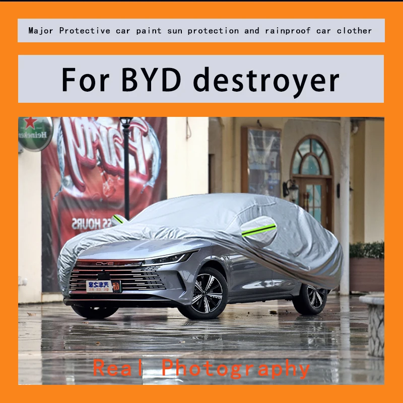 

Suitable for BYD destroyer car covers, waterproof, snow resistant, dustproof, cold resistant, and UV resistant car covers