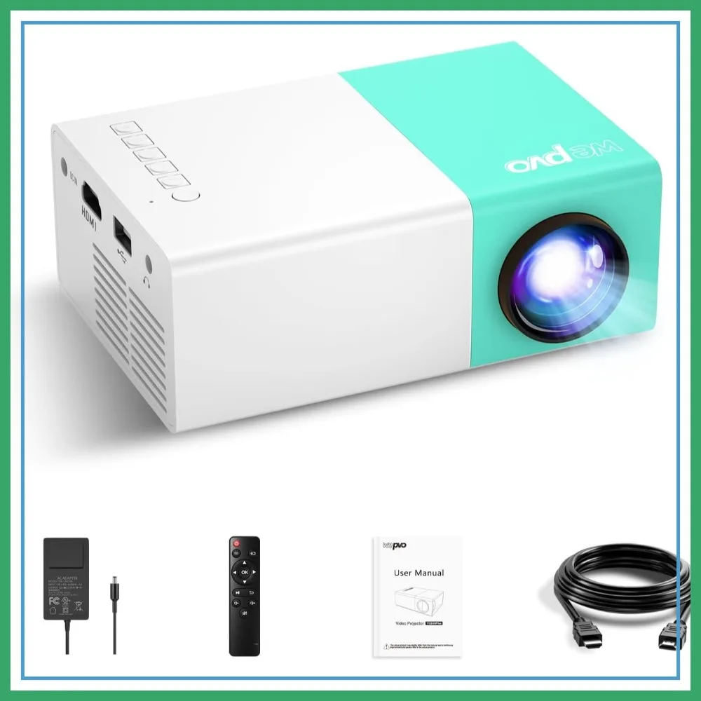 

Mini Portable Projector 1080P LED Home Theater Outdoor Movie Video Projector for Smartphone Tablet Laptop TV Stick PS4