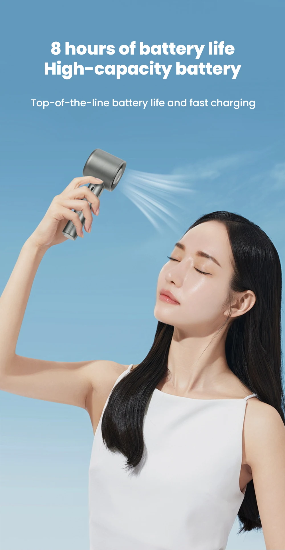 Turbo Mini Fan Adjustable High Wind USB Rechargeable Handheld Battery Display Turbofan Portable Home Outdoor Electric Fan Mini