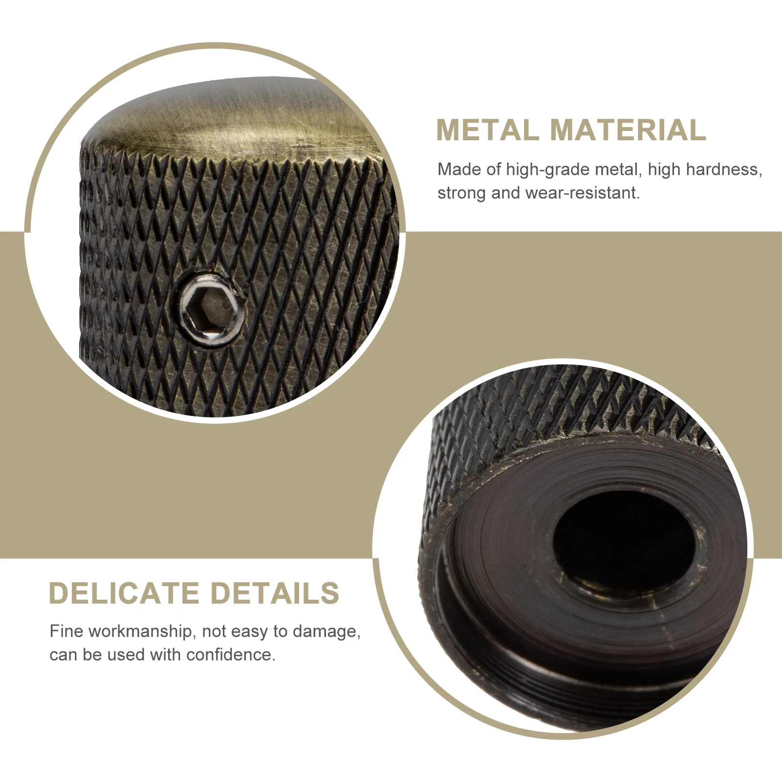 

2Sets Metal Instrument Potentiometer Guitar Volume Knobs Control Wrenches Set Guitar Knobs Bass Knob Wrenches Knob with Wrench