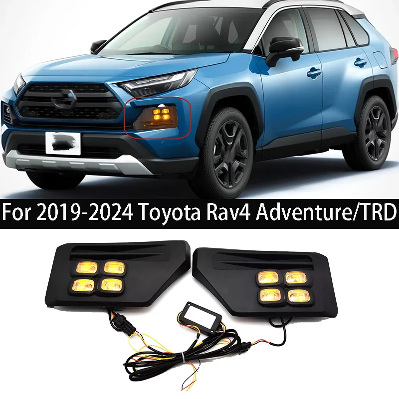 

For Toyota RAV4 Adventure Edition turn signals from 2019 to 2023 Front fog lamp modification for driving lights