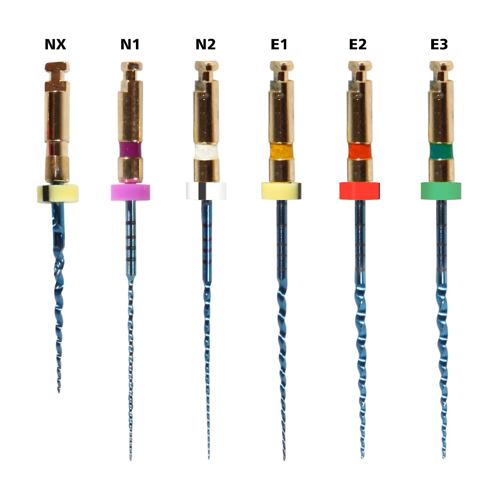 Endodontyczne Dental Endo NITI pliki X3-Pro 25mm kanał korzeniowy silnik obrotowy 6 plików (NX N1 N2 E1 E2 E3) darmowa wysyłka