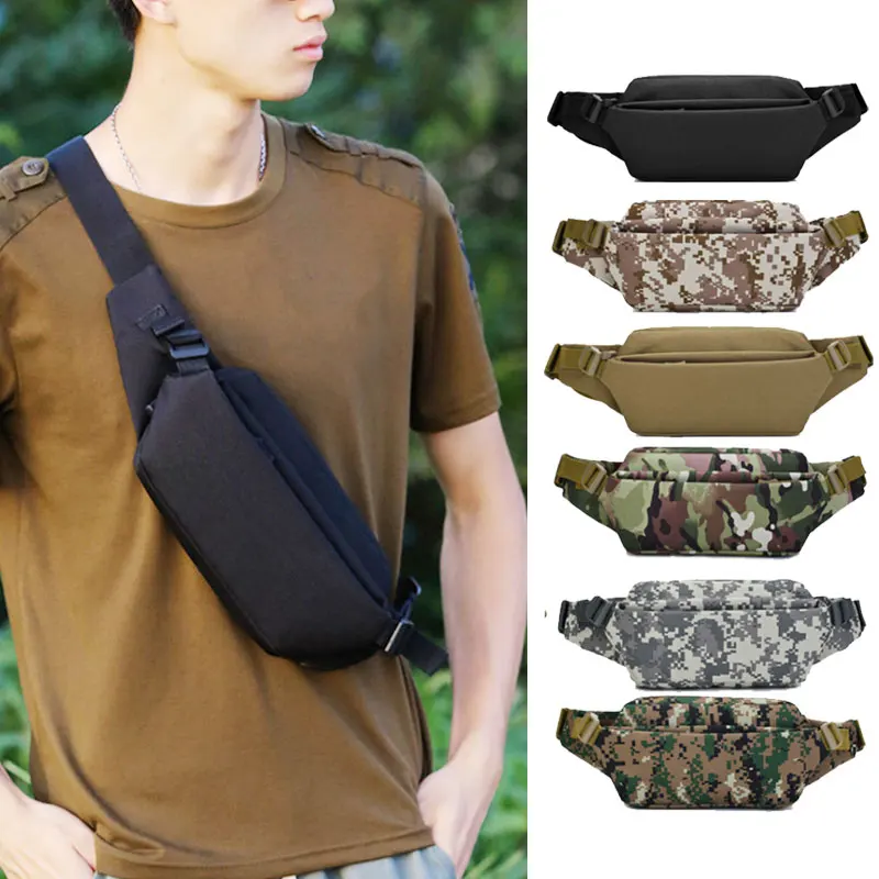 Men's Tactical Waist Pack Sports Chest Bag Multi-functional Riding Travel Crossbody Shoulder Bags Phone Storage Wallet Pouch