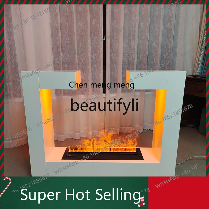 X  S132 Light Luxury Fireplace Frame Simple Embedded Humidifier Atomizing Core Simulated Electronic Flame Decorative Cabinet