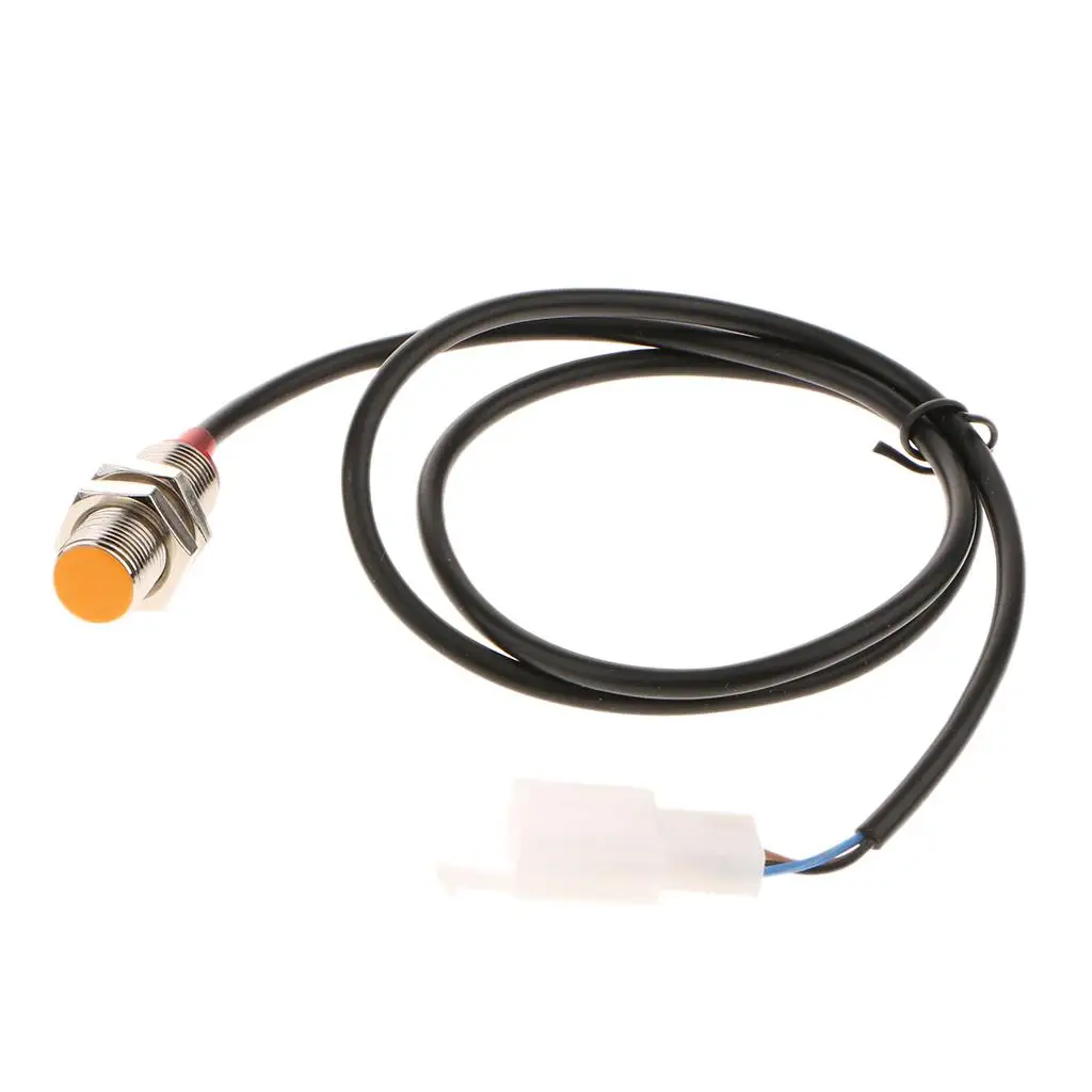 Motorcycle Speed Sensor Cable Black Digital Odometer Wire for Universal Moto Tachometer Replacement