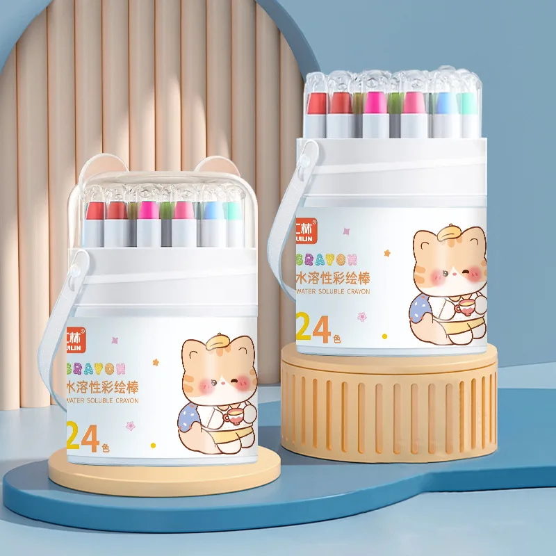 12/18/24/36/48color Water-soluble Oil Pastel Crayons Washable Not Easy To Penetrate Paper Children's Graffiti Art Creation