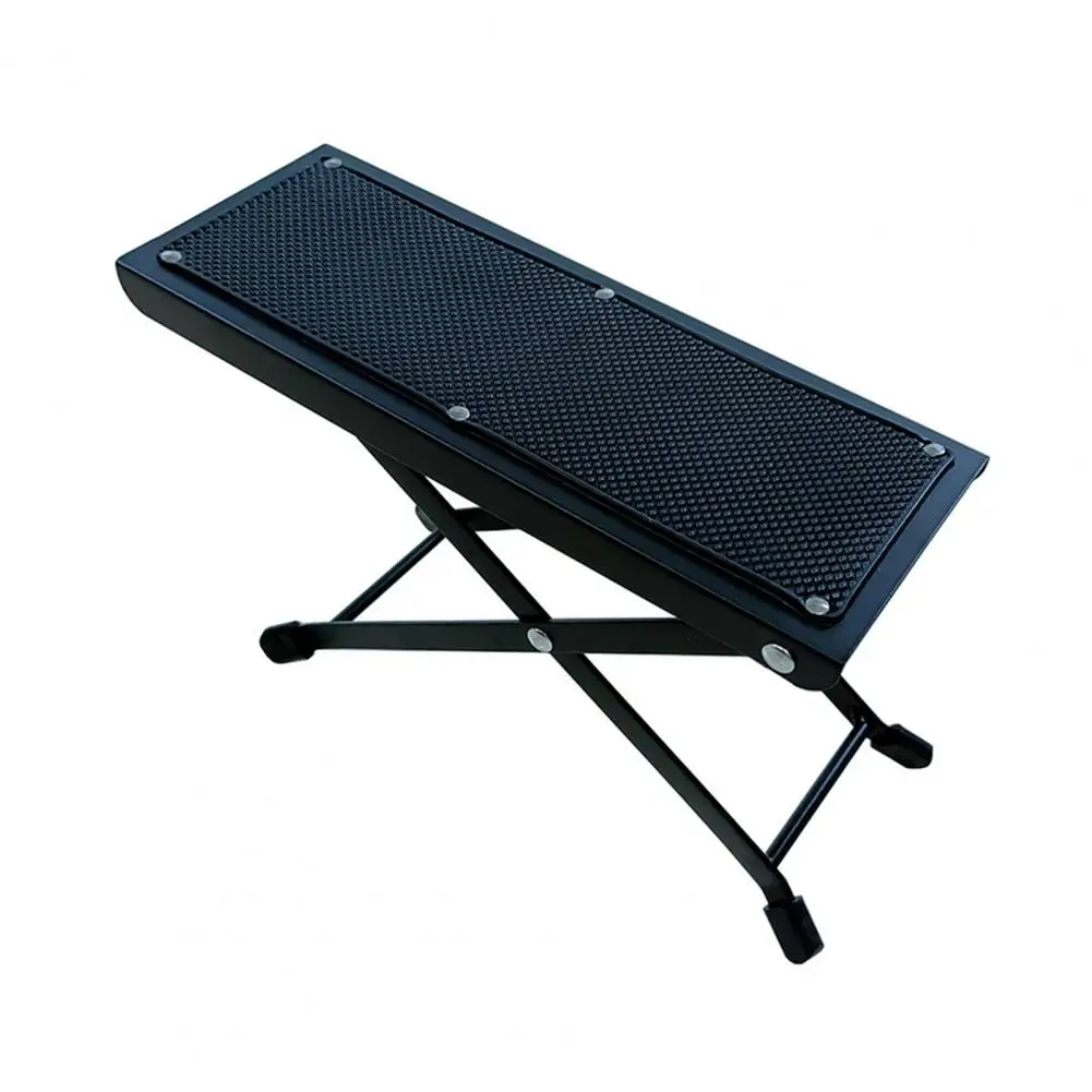 Guitar Foot Stool Adjustable Height Adjustable Folding with Anti-slip Rubber Pads for Classical Players 6