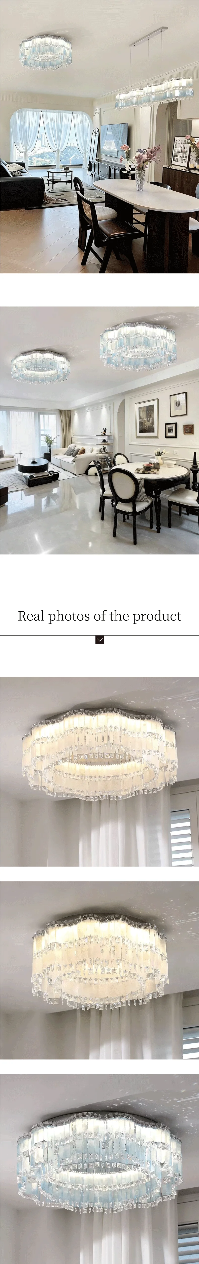 Shell LED E14 Ceiling Lights Crystal Luminaires