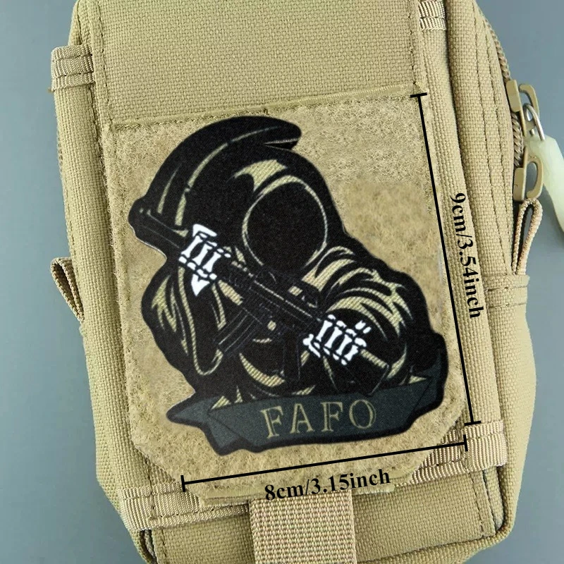 

FAFO Tactical Print Patch Armband Morale Badge Hook Loop Military Patches Backpack Decorative Sticker for Clothes
