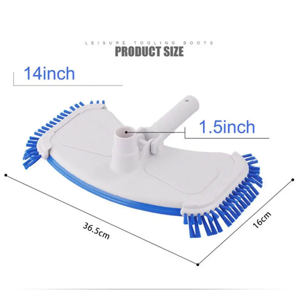 Swimming Pool Curved Vacuum Cleaner Suction Head Save Labour Bath Spas Hotel Shower Cleaning Brush Swimming Pool Cleaning Tools