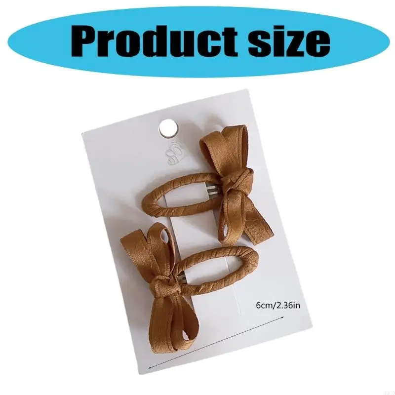 M6CD Autumn Winter Temed Baby Hair Central 3 pares Bang Bang Bang Bark Algodón Persos Detalle Barretes para niñas