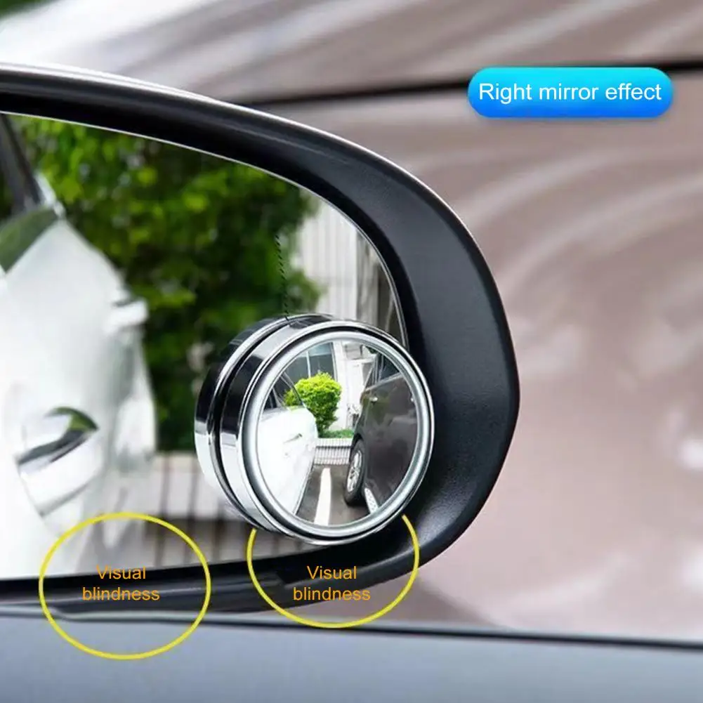 Car Safety Mirror Blind Spot Car Mirror Frameless Side Mirror Set for Car Blind Spot Rearview 360-degree Adjustable Wide-angle