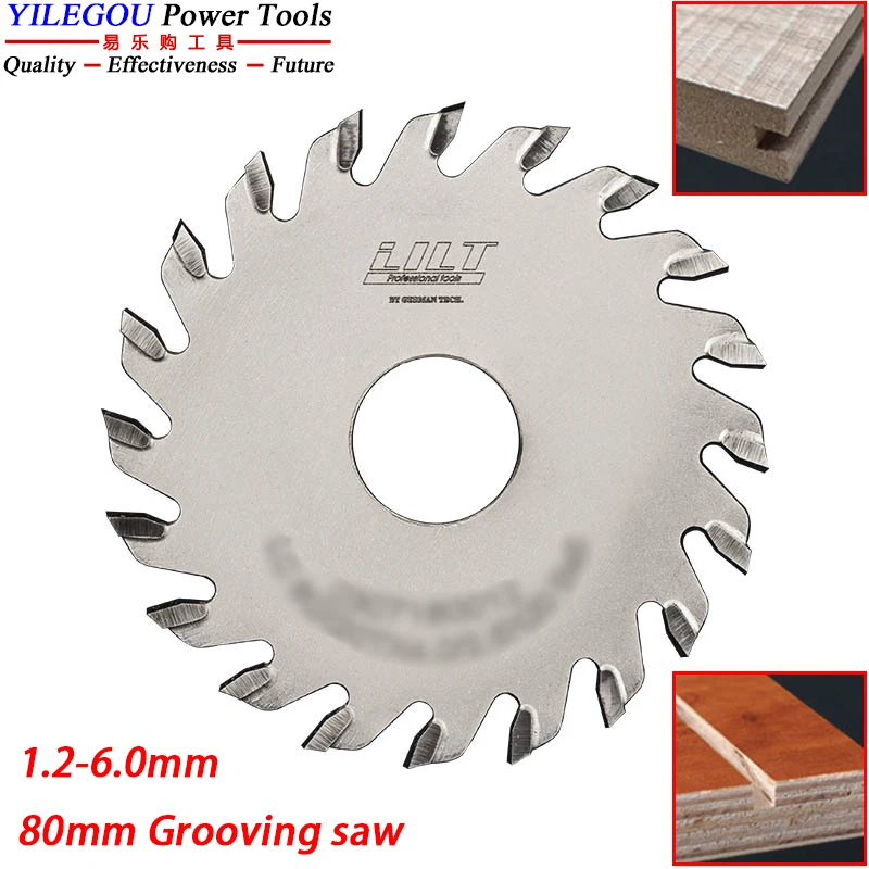 80mm TCT Grooving Saw With Cutter Bar.  80 x 20mm Slotted Saw Blades. 3.15\