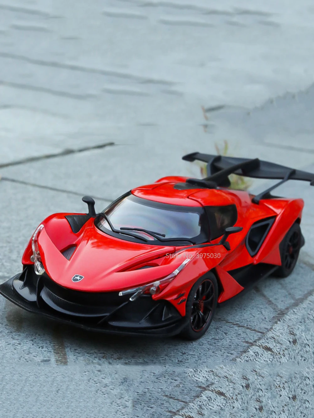 Apollo Automobil 1:24รถสปอร์ตโมเดลรถหล่อขึ้นรูปโลหะผสมด้วยเสียงและไฟดึงถอยหลังรถของเล่นของขวัญสำหรับเด็ก