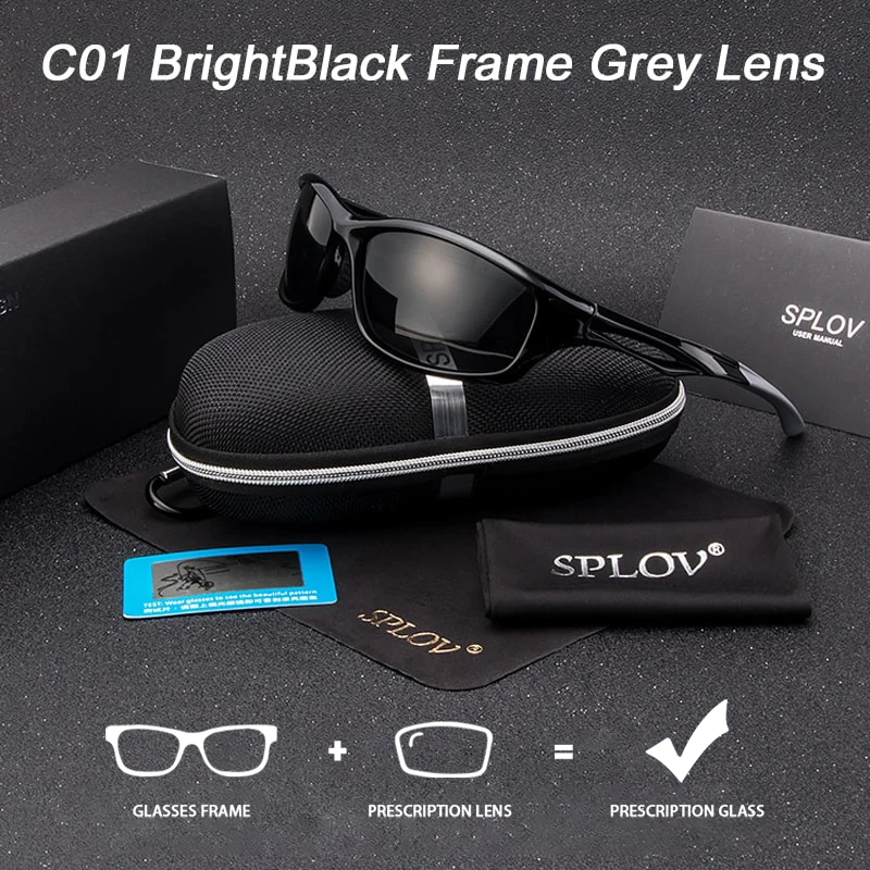 

SPLOV Professional Customized Prescription Sunglasses Fashion Sports Frame Design Suitable for Men and Women Outdoor Sunglasses