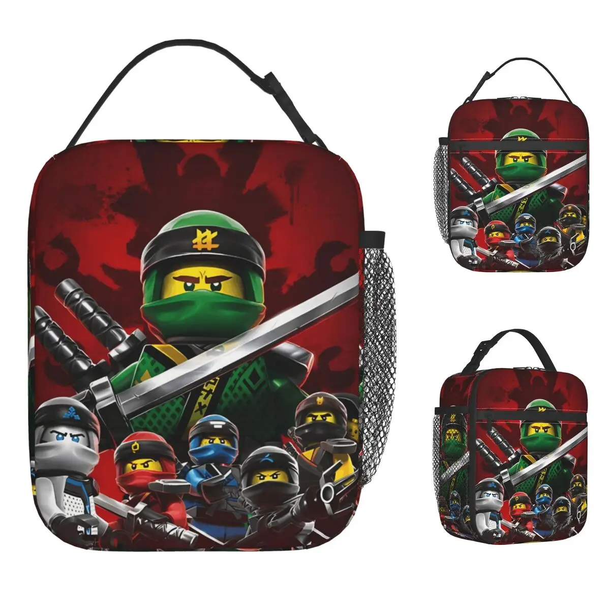 

Изолированные сумки для обеда N-Ninjagos Многоразовая термосумка Контейнер для еды, манга, портативная сумка для обеда, сумка для еды, офисная сумка для пикника