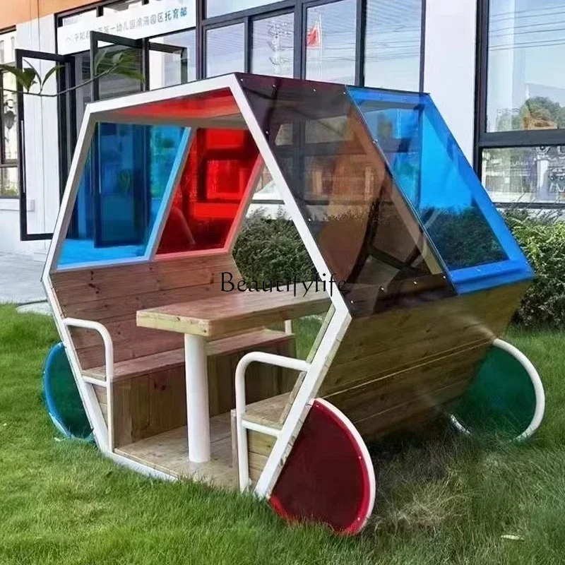 56l*Outdoor colorful light and shadow cabin, science experiment, art exploration house, role-playing leisure house