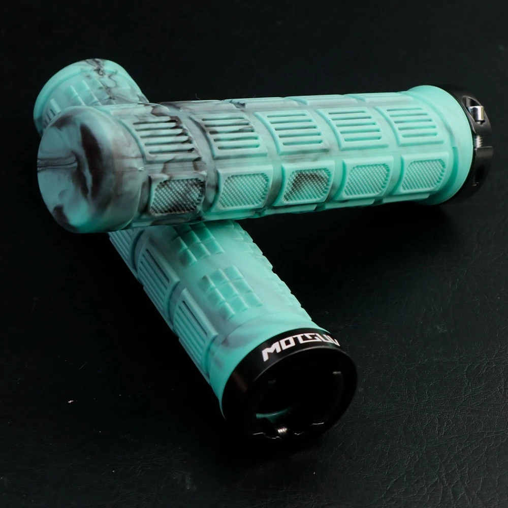 1Pair Mountain Bike Handlebar Grips, TPE Non-Slip Bike Grips for Dirt Slope, BMX, Folding Bicycle, Mixed Color MTB Handle Grips