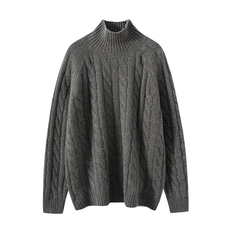 100% Cashmere Sweater Women Pullover Winter Turtleneck Thickened Warm Shirt Female Fashion Knit Jumper Lady Large Size Pullovers