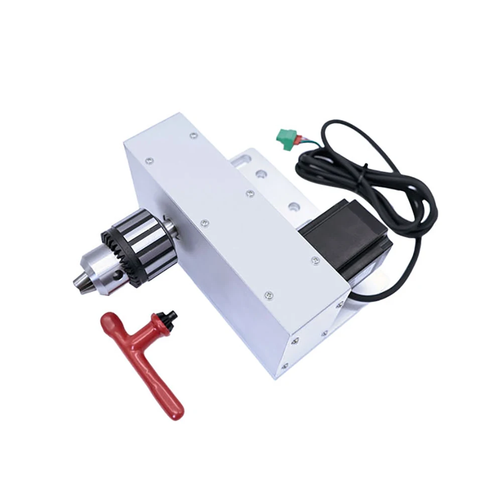 57 Stepper Motor Hollow Rotary Table - 3KG Load, 155mm Through Hole, Quick Collet Chuck for Laser Marking, Engraving & Welding